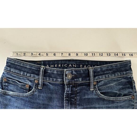 American Eagle Mens Jeans Bootcut 5 Pocket Distressed 10 In Rise 32 X 34 - Picture 8 of 12